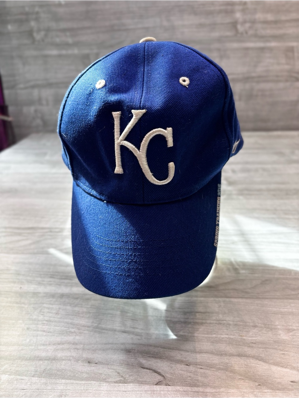 KC Kansas City Royals Spring Training Embroidered Baseball Cap - Blue